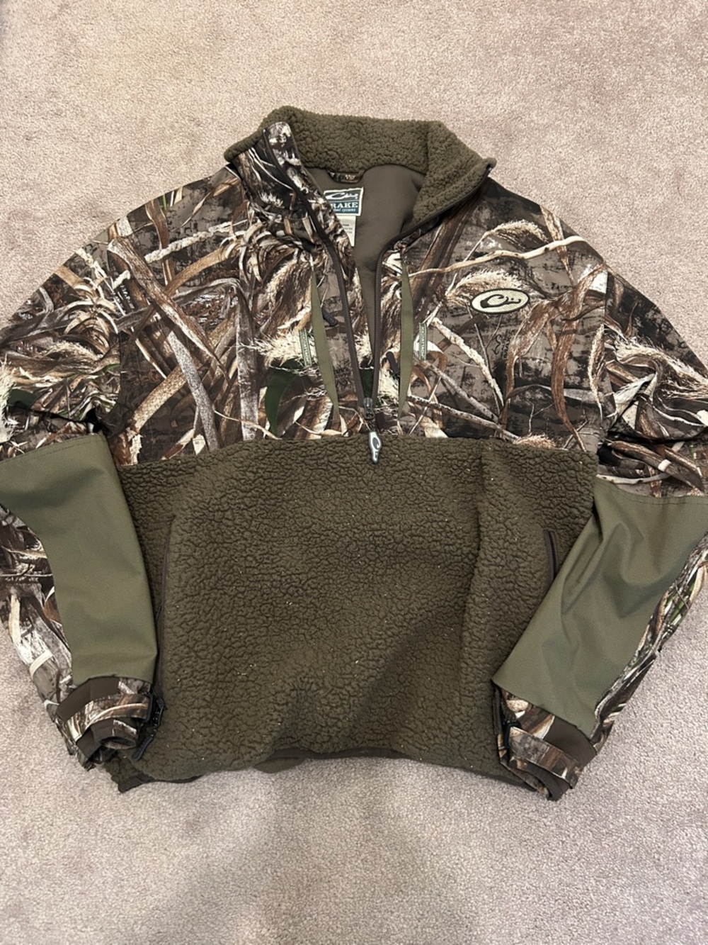 Drake Waterfowl Half Zip Sherpa Jacket